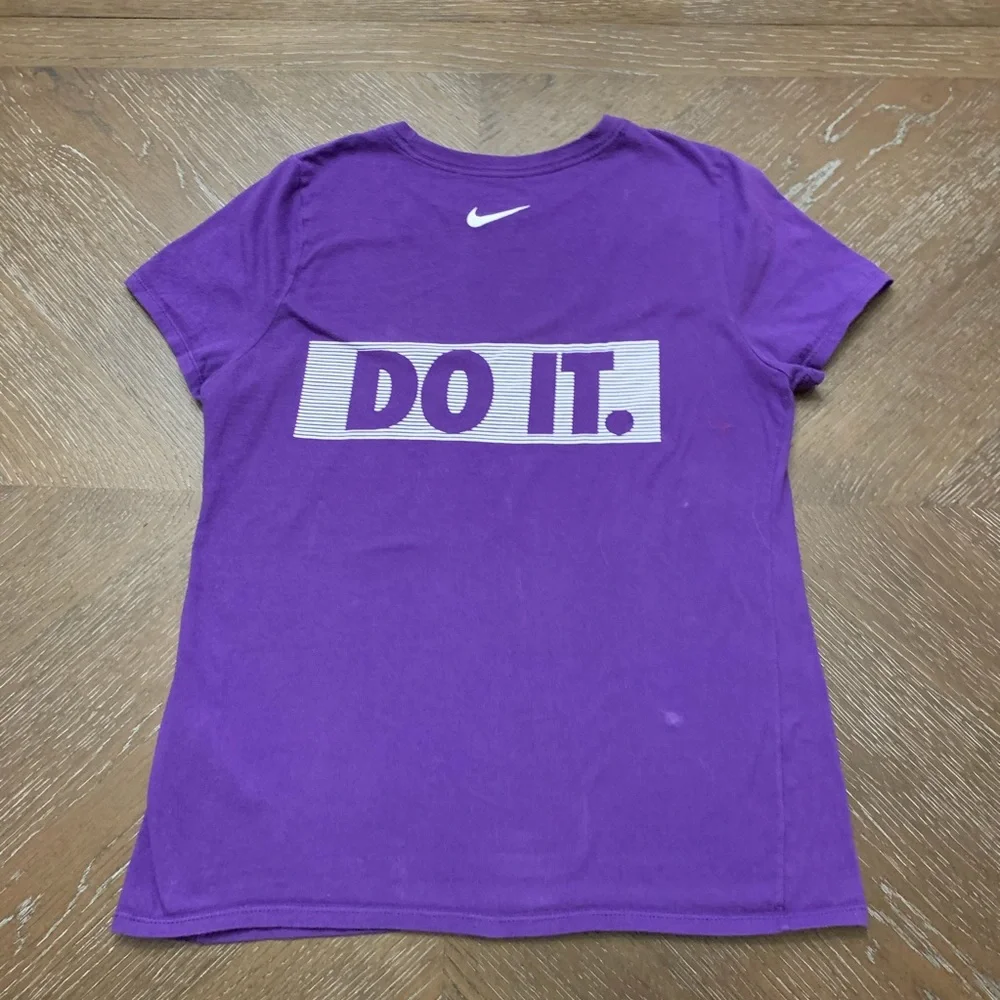 Nike, Just Do It, purple t-shirt